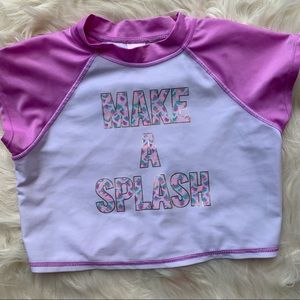 ❤️RASH GUARD❤️Girls 7/8❤️Crop Top Swim